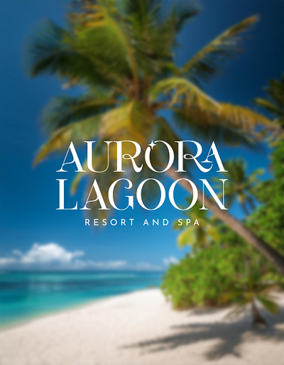 Aurora Lagoon Resort and Spa brand identity branding lagoon design logo logo design resort branding resort logo tropical island logo