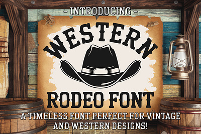 Western Rodeo Font – Bold Cowboy Typeface for Vintage Designs country font cowboy font cricut font farmhouse font outlaw font rodeo display font rodeo letters rustic font slab serif font sublimation font vintage western font western rodeo font western typeface wild west font