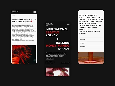 Non-Verbal Originals | Website for Creative Agency branding concept creativity design figma graphic design ui web webdesign webflow