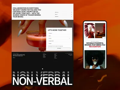 Non-Verbal Originals | Website for Creative Agency concept design figma graphic design ui web webdesign webflow website