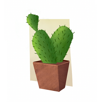 Cactus digital painting illustration painting