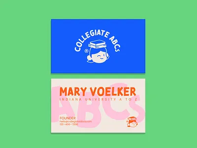 Collegiate ABCs Brand Identity book brand branding business card children colors design family graphic design identity illustration kids logo reading typography