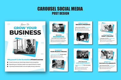 Business Carousel Social Media Post Design 3d animation branding graphic design logo motion graphics ui