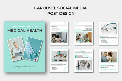 Medical Carousel Social Media Post Design 3d animation branding graphic design logo motion graphics ui