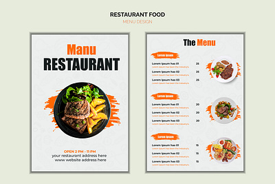 Restaurant Food Menu Design 3d animation branding graphic design logo motion graphics ui