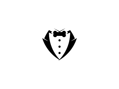 Tux Bone bone dogs icon identity logo pets professional tuxedo