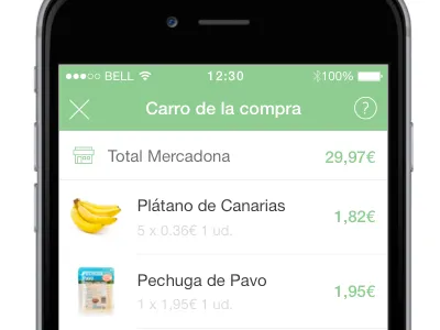 Comprea cart screen cart grocery ios mobile shopping