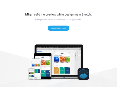 Mira android clean ios landing mirror sketch tool web