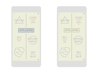 Task App app field geometric minimalist shapes ui