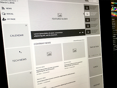 Intranet Wireframes dashboard intranet redesign responsive ui ux web design