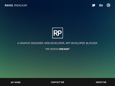 Portfolio Website concept mockup photoshop portfolio website