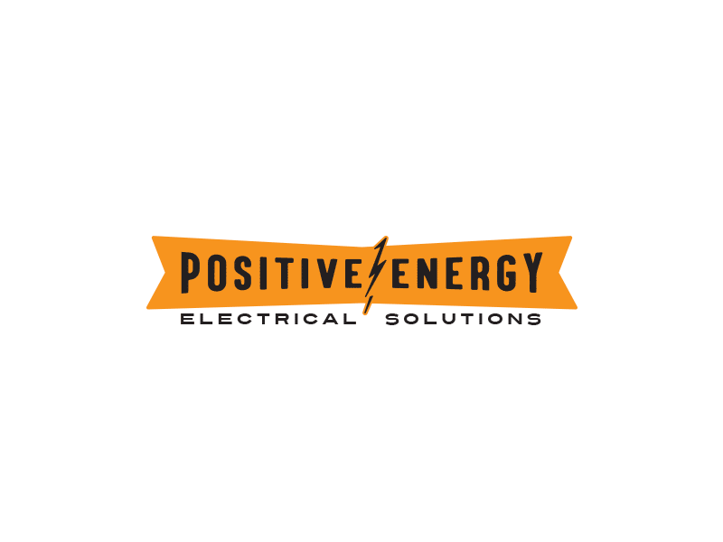 POSITIVE ENERGY branding electric energy logo logo type positive typography