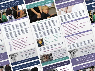 SFW Rack Cards branding chiropractor design information print rack cards
