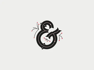 Ampersand ampersand custom feminine folk font lettering norwegian scandinavian swedish vector