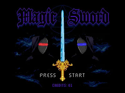 Magic Sword arcade art game magic pixel sword video
