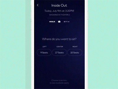 Find your seat. 2d animation app motion motion design motion graphics ui ux