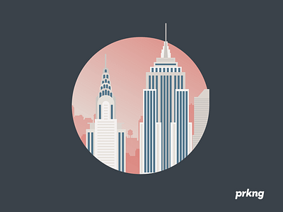 Prkng app : New York app flat howto illustration newyork parking prkng street