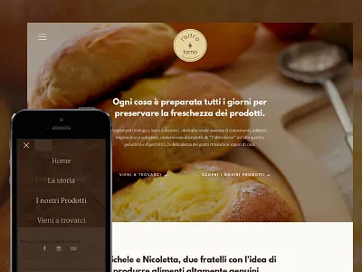 L'altro Forno bakery food restaurant ui web