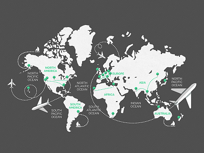 Around the World boats design illustration illustrator map planes travel vector wanderlust world map