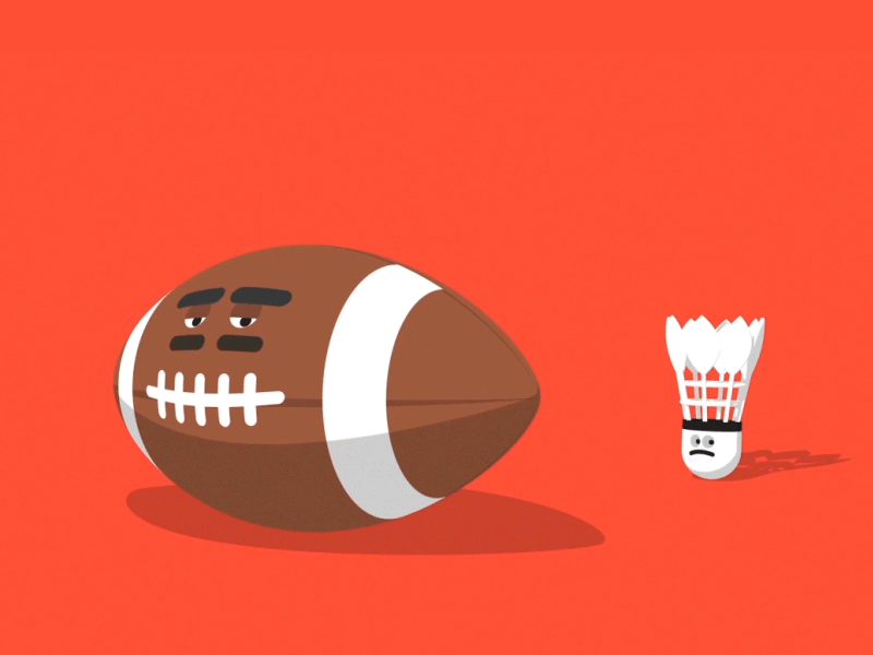 Balls #7 badminton faint football nfl red spin