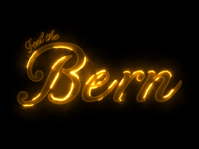 Feel the Bern! after effects animated gif bernie sanders burn burning fire flames gif mograph motion graphics typogrpahy