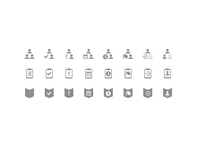 Task Icons arrow book calendar check exclamation flag icon set pixel grid stamp