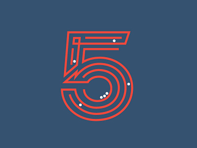 5th shot 5 letter number typography