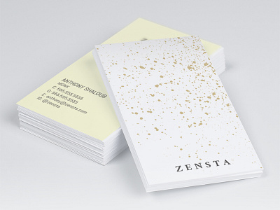 Zen Design Template business card gold foil japanese minimal print template zen