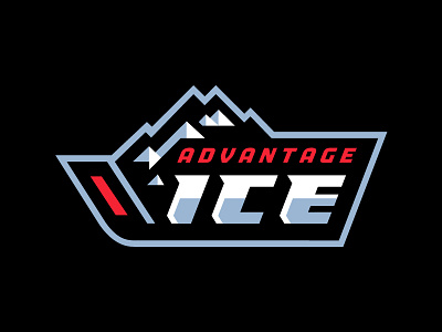 Advantage Ice hockey ice illustration logo mountain sports