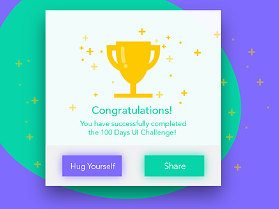 100 Congratulations Card 100 award congratulations dailyui design card icon trophy ui ux