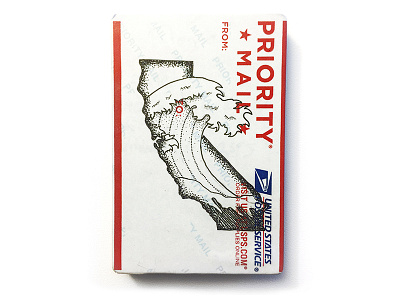 Cali Wave Slap micron pen point pointillism sketch slap sticker wave