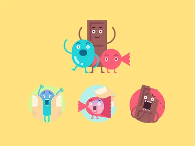 Candies candy character icon
