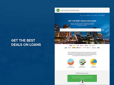 Get the best deal concept landing page loans mockup