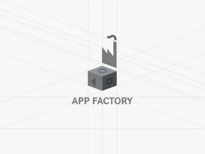 A Logo concept app design logo app factory design factory factory identity logo