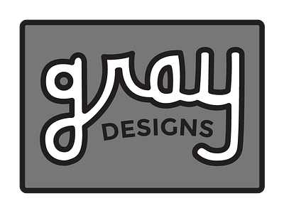 Gray Designs Logo gray grayscale handwriting script typography