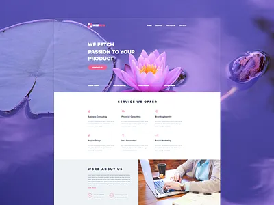 Landing Page Design - Minimum corporate homepage creative homepage design creative landing page homepage landing page landing page design