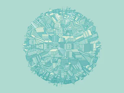 Metrosphere city future globe metrosphere sphere teal