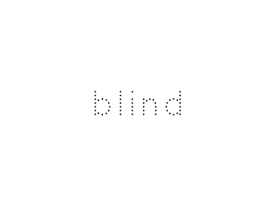 blind blind braille dots simple type typography vector wordmark