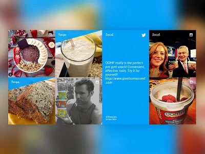 Oomf! Social hub area breakfast design distinction energy hub oomf! promo social ui web design web site