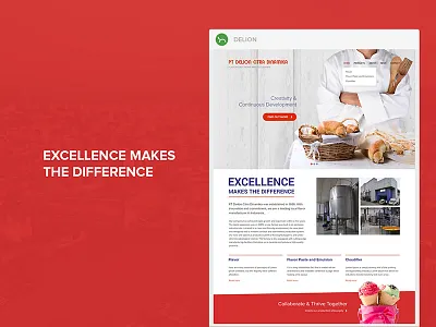 Delion concept landing page mockup