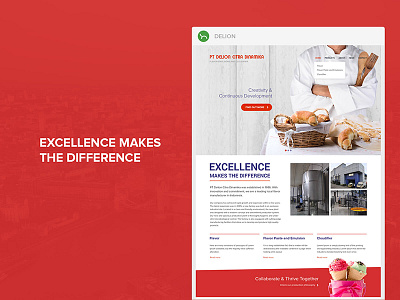 Delion concept landing page mockup