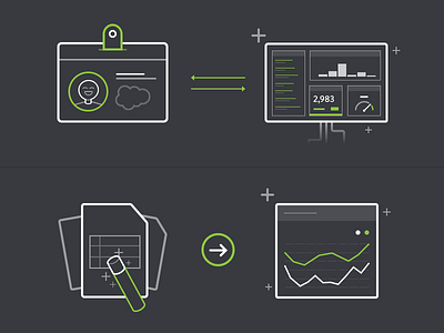 Salesforce Onboarding Illustrations dashboard geckoboard illustration onboarding profile report salesforce widget