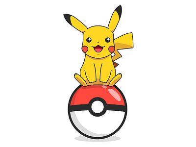 Pika #25 pikachu pokeball pokemon sketch sketchapp vector