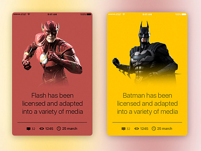 Dashboard - Marvel android app interface ios iphone layout ui