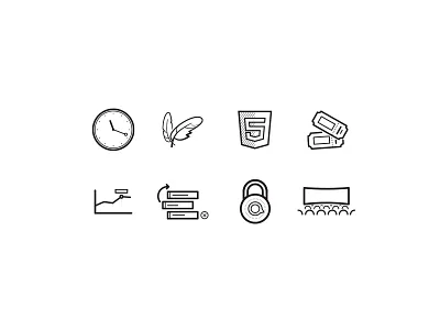 Icon set audience chart elastic html5 icon icons illustrations light security tickets time vector