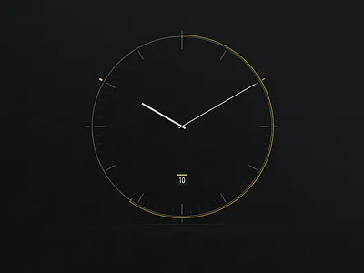 Clock braun calendar clock dark interface minimal screensaver ui watch
