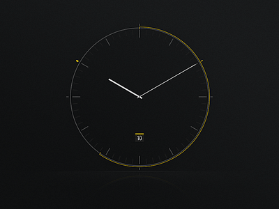 Clock braun calendar clock dark interface minimal screensaver ui watch