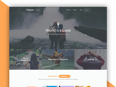 Tripney Landing Page philippines travel ui ux website