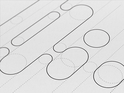 Bearing the bones of the brand brand logo mark measurement progress rough wireframe