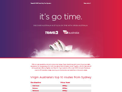 Virgin Australia Campaign airline australia clouds flying gradient holiday simplified sydney travel virgin virginatlantic wanderlust